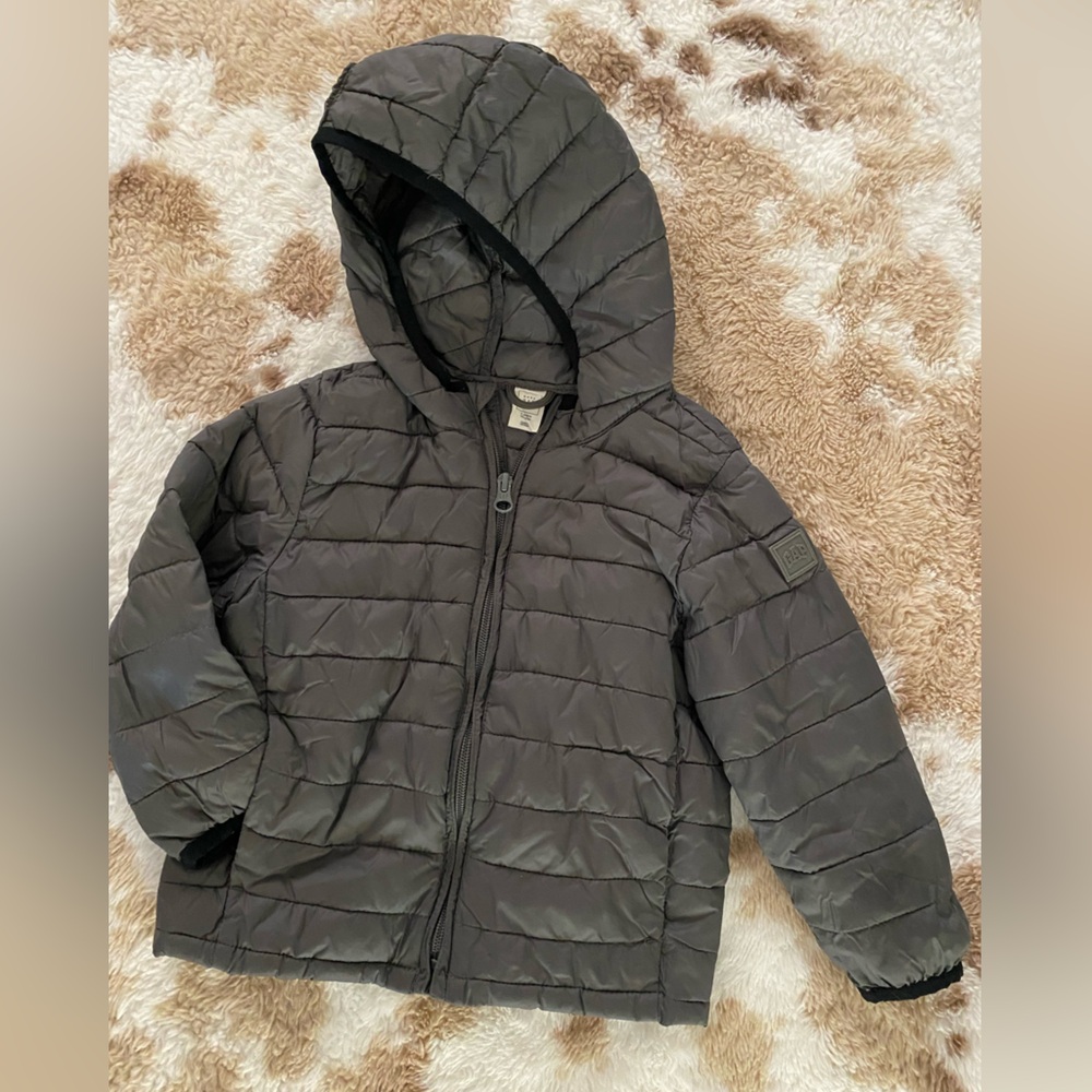 GAP Kids Gray feather down Puffer Jacket